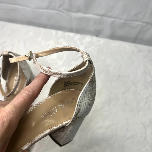 Lexi & Abbie Mindy Ankle Strap Chunky Heel Pointed Toe Pumps Size 8 - Picture 8 of 11